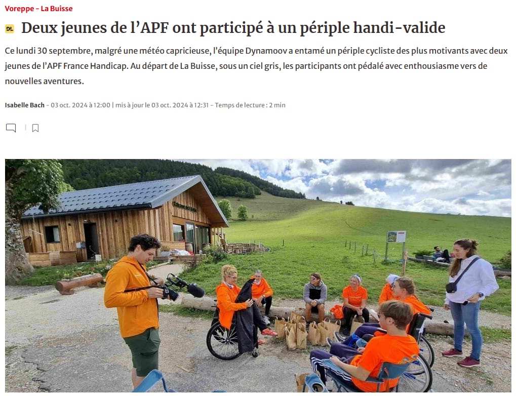 Deux jeunes de l’APF ont participé à un périple handi-valide