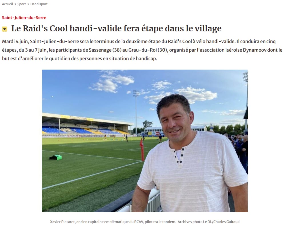 Le Raid's Cool handi-valide fera étape dans le village