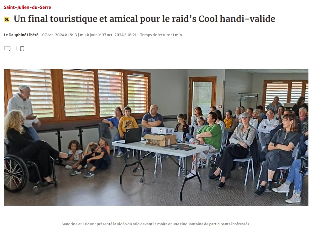 Un final touristique et amical pour le raid’s Cool handi-valide
