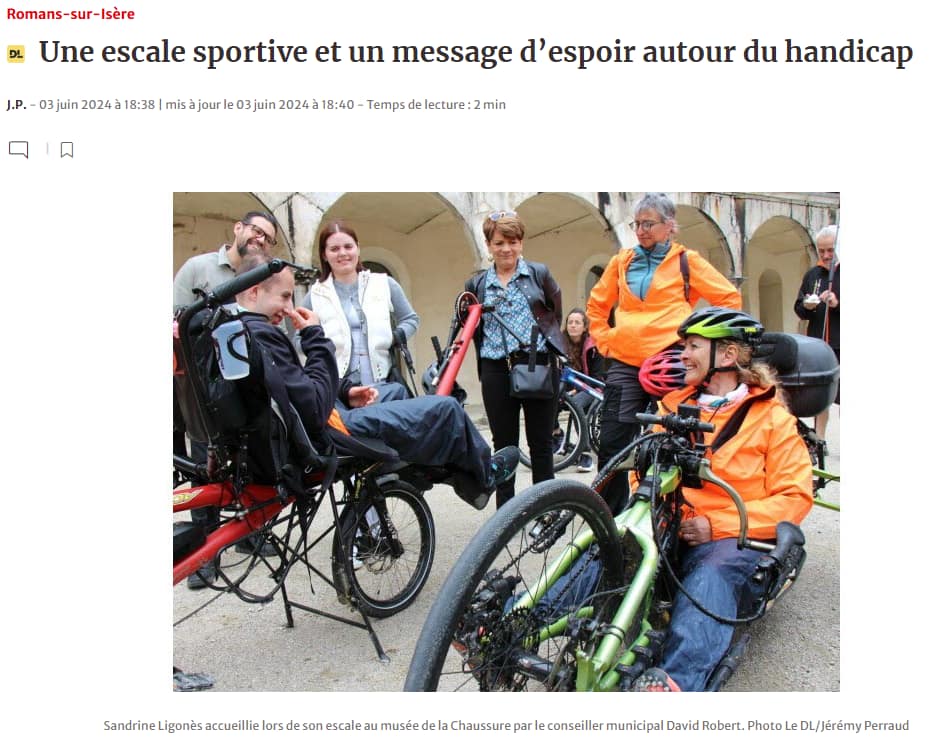 Une escale sportive et un message d’espoir autour du handicap