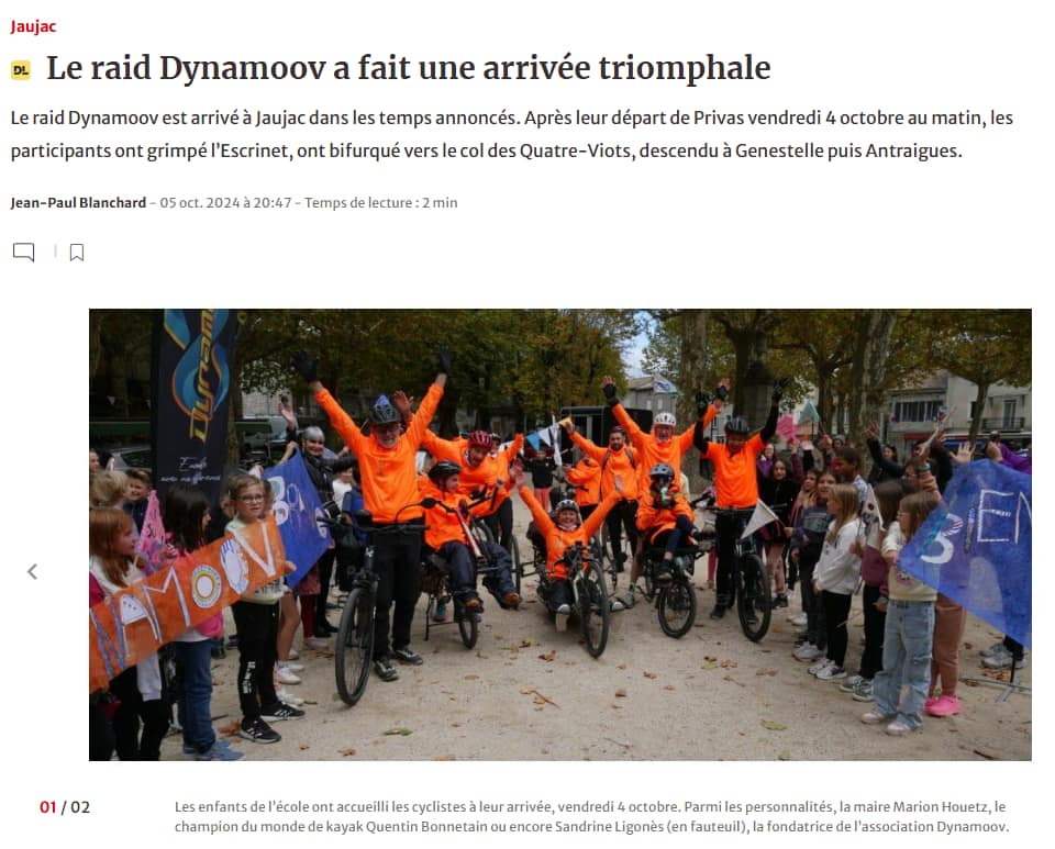 Le raid Dynamoov a fait une arrivée triomphale