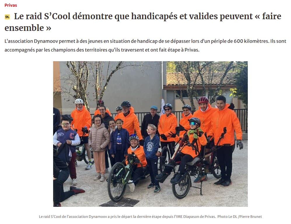Le raid S’Cool démontre que handicapés et valides peuvent « faire ensemble »